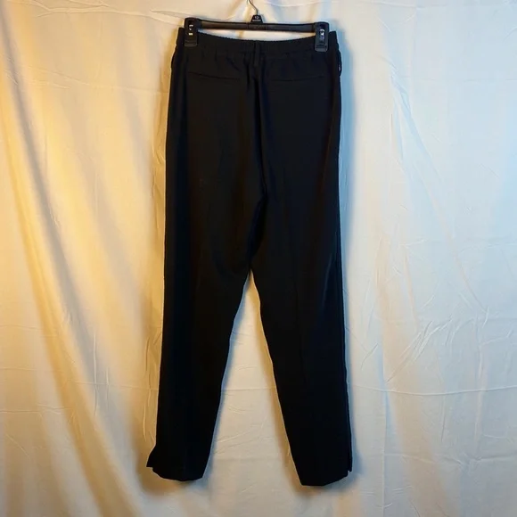 SportMax Black Rhinestone Stone Accent Elastic Band Joggers - Picture 6 of 7